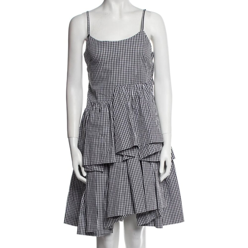 Anaïs Jourden Asymmetrical Gingham Ruffle Dress — NWT